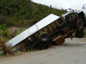 truck crashed